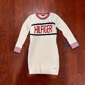 Hilfiger Sweater Dress White Red NWT American Sporty Retro 90s Vibe